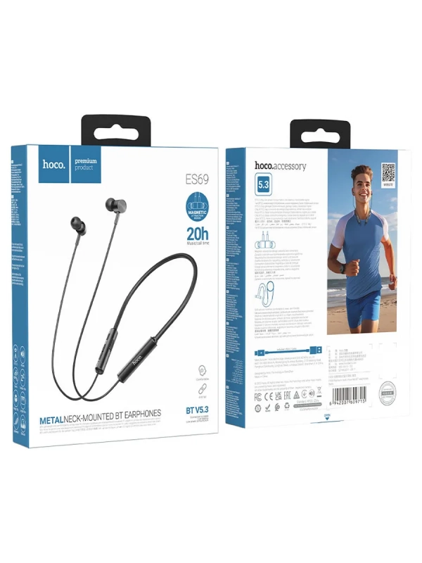 Наушники беспроводные спортивные с микрофоном Hoco ES69