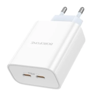 Сетевое ЗУ USB-C Borofone BA73A (35W/2 порта/PD) белый