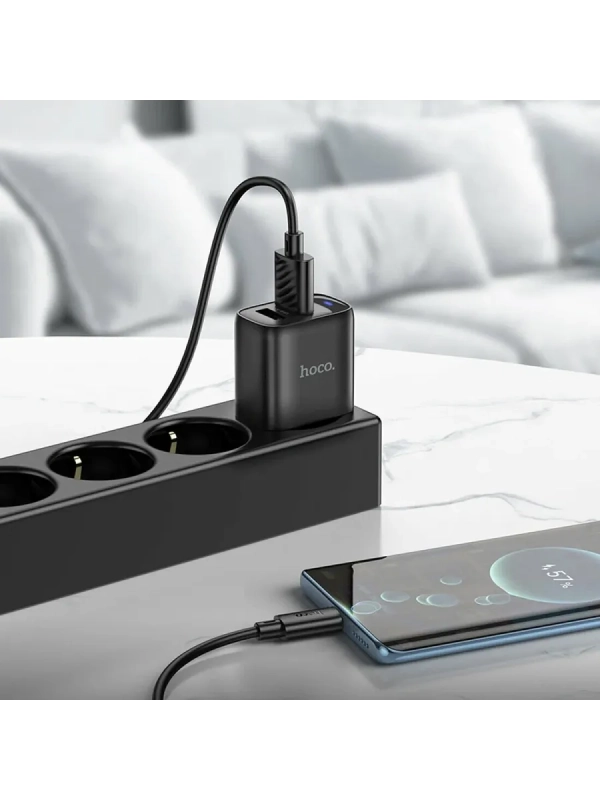 Зарядное устройство для iPhone и android+кабель USB-A-TYPE-C