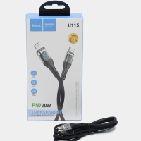 hoco Кабель для мобильных устройств Apple Lightning/USB Type-C, черный