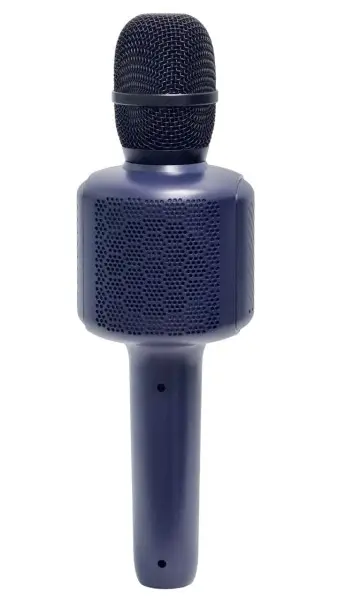 Караоке микрофон Hoco L24 Shine, беспроводной, Bluetooth 5.4, micro SD, USB, 1200 mAh, 5W, Синий