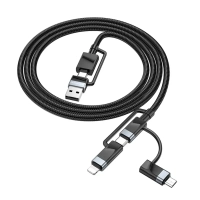 Кабель BU51 Type-C/USB-Type-C/Lightning/MicroUSB, 2м, черный