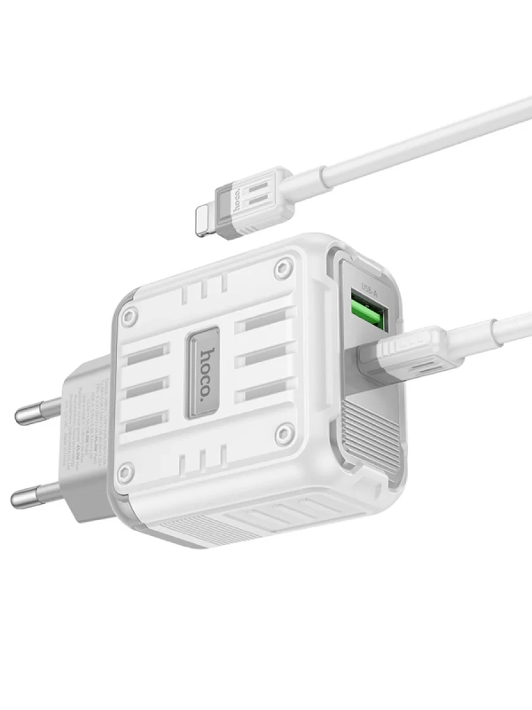 Сетевое зарядное устройство, 1 USB 3.0 QC+1 PD 45W (C136A)