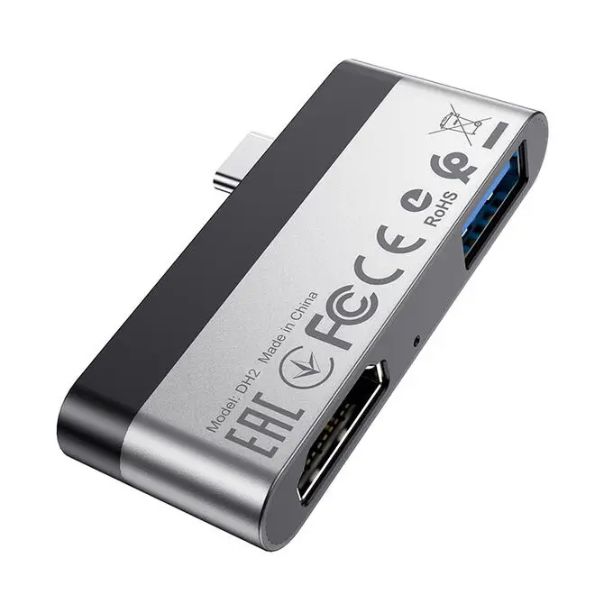 Адаптер переходник OTG BOROFONE DH2 Type-C to USB3.0 + HDMI (1 USB 3.0 + 1 HDMI)