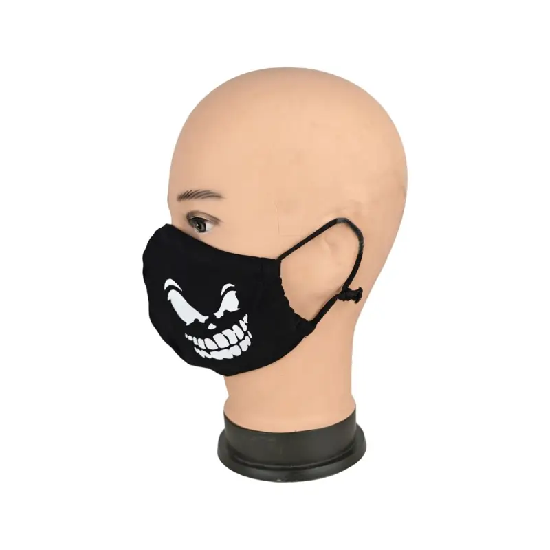 Маска многоразовая двухслойная лого зубы (ткань,100% х/б)