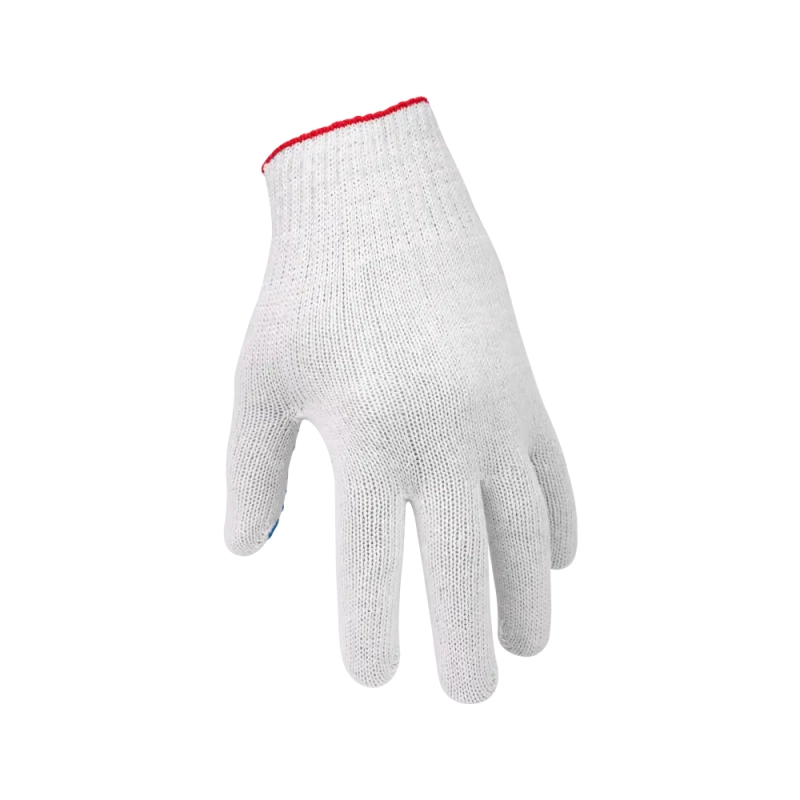 Перчатки х/б с ПВХ, 44гр, 10 класс, волна, белые
