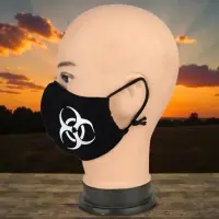 Маска многоразовая двухслойная лого диски (ткань,100% х/б)