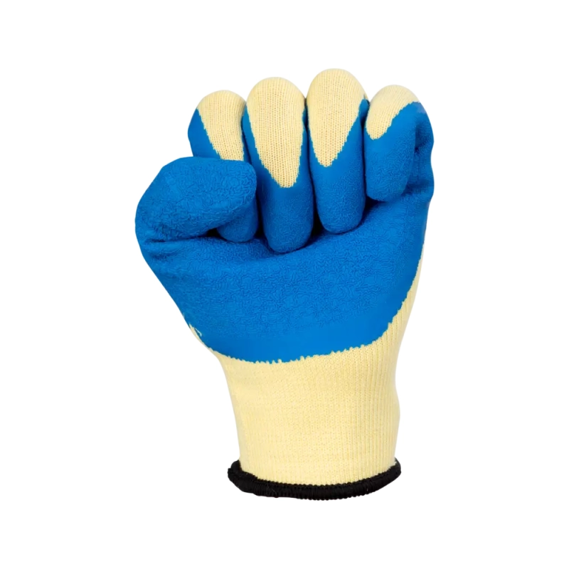 Перчатки трикотажные рифленый латекс р.9 (синий)