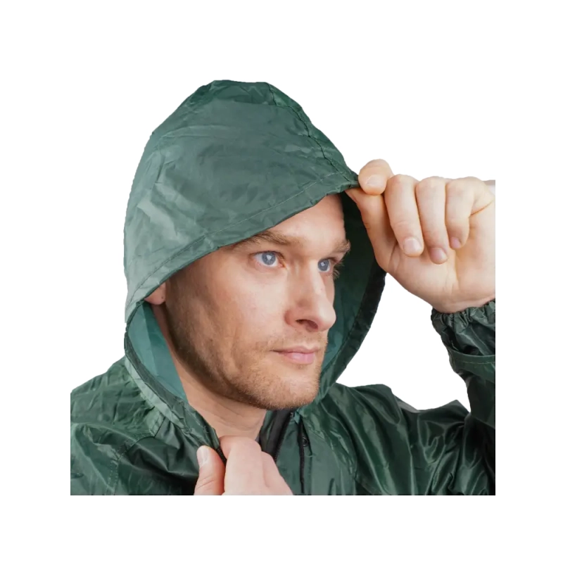Плащ нейлон с ПВХ влагостойкий, зеленый (р. L)
