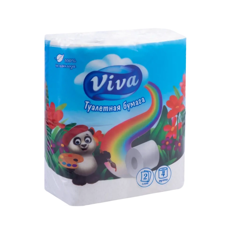Бумага туалетная VIVA двухслойная 4 шт/уп