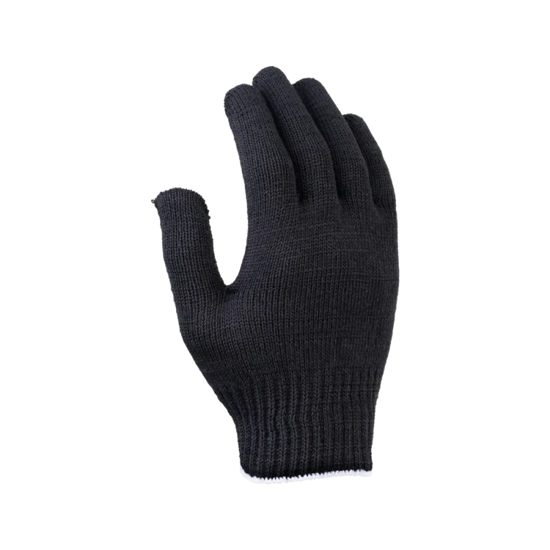 Перчатки х/б с ПВХ, 48гр, 10 класс, точка, черные