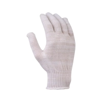 Перчатки х/б без ПВХ, 38гр, 13 класс, арт. 0113Р, белые