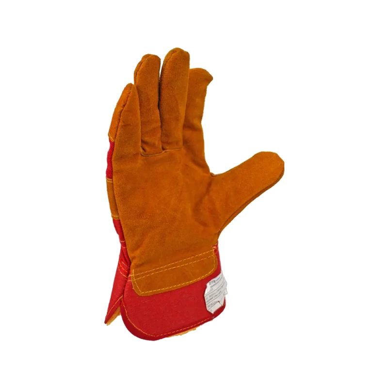 Перчатки спилковые комбинированные утеплённые