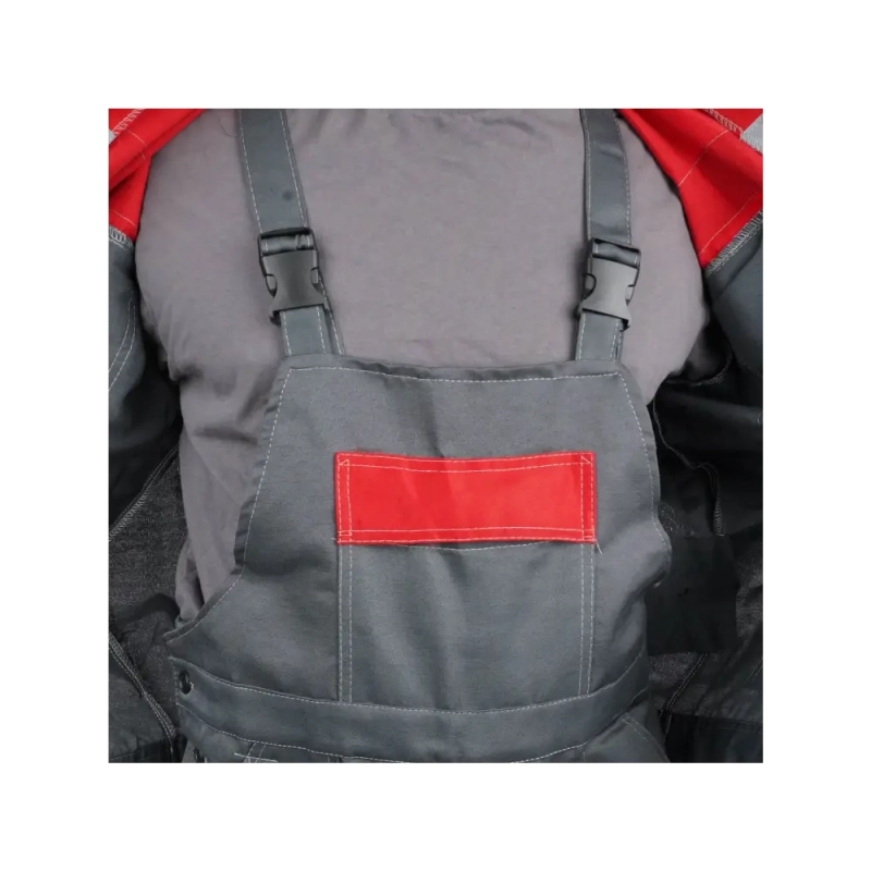 Костюм рабочий Нова, куртка+полукомбинезон, сер+красн 64-66/194-200