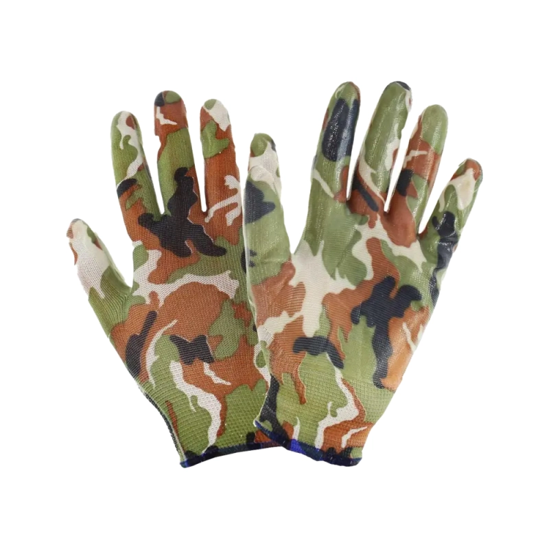 Перчатки нейлоновые с нитрилом садовые 1422