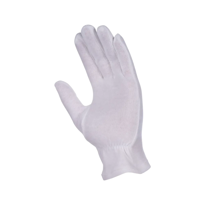 Перчатки х/б без ПВХ, 27гр, 15 класс,  (Атом), белые