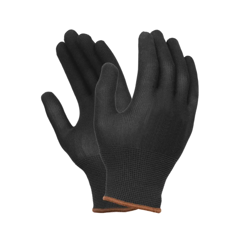 Перчатки нейлоновые без ПВХ, арт.1423 черные (р.8)