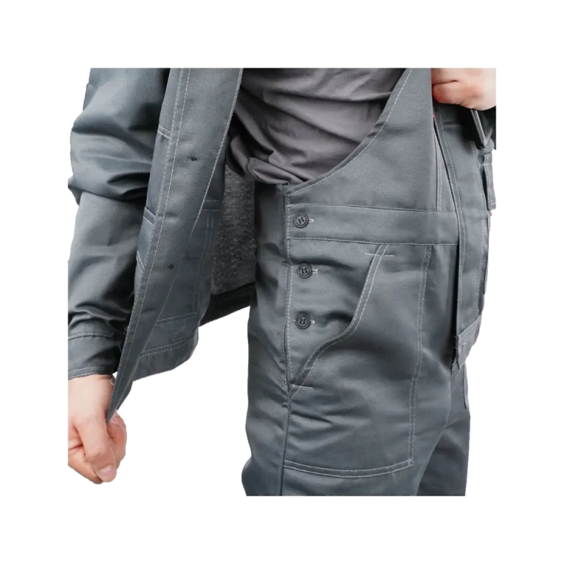 Костюм рабочий Нова, куртка+полукомбинезон, сер+красн 64-66/194-200