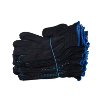 Перчатки х/б с ПВХ, 40гр, 10 класс, точка, черные