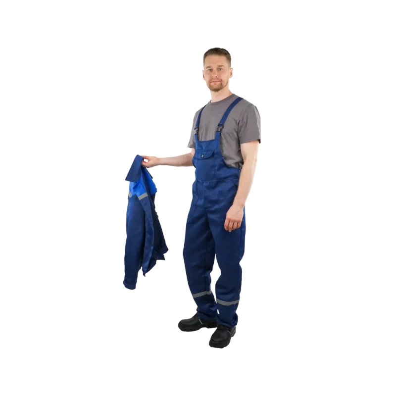 Костюм рабочий Техник, куртка+ полукомбинезон, синий+василек  рост170-176 р.64-66