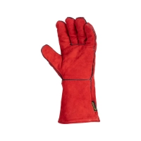 Краги спилковые сварщика пятипалые красные утепленные Трек-12, Fort 1013