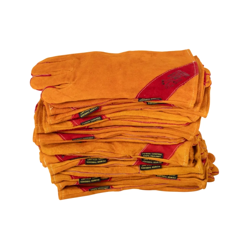 Краги спилковые сварщика пятипалые Siberia T12-11-RU Kevlar (р. 10.5)