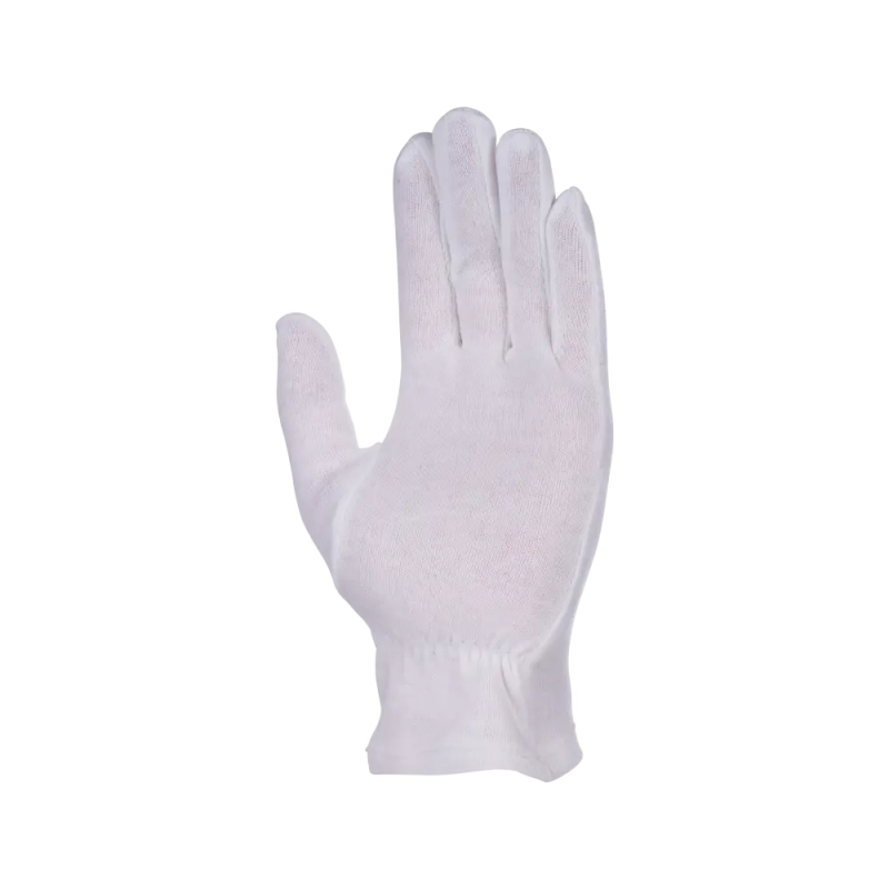 Перчатки х/б без ПВХ, 27гр, 15 класс,  (Атом), белые