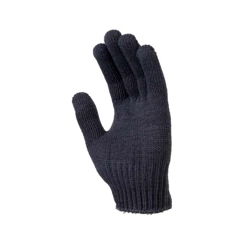 Перчатки х/б полушерсть без ПВХ, 56гр, 7 класс, арт. 0031Р, черные