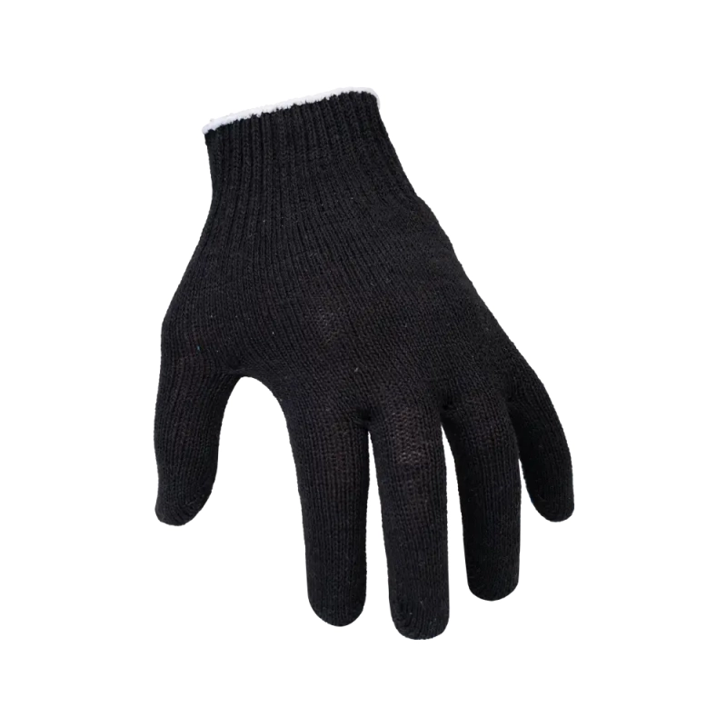 Перчатки х/б с ПВХ, 48гр, 10 класс, точка, черные