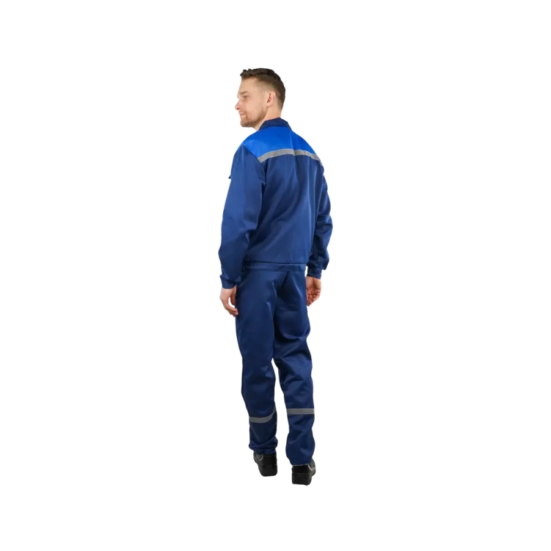 Костюм рабочий Техник, куртка+ полукомбинезон, синий+василек  рост170-176 р.64-66