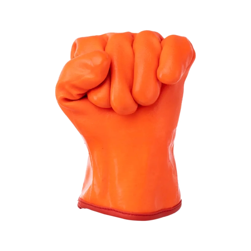 Перчатки ПВХ утеплённые бензомаслостойкие TM 2Hands Аляска, манжет - жесткая крага 3027