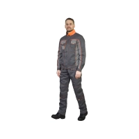 Костюм рабочий Бренд-2, куртка+полукомбинезон, т.серый+с.серый р.48-50/170-176