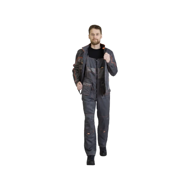 Костюм рабочий Бренд, куртка+полукомбинезон, серый  44-46/182-188