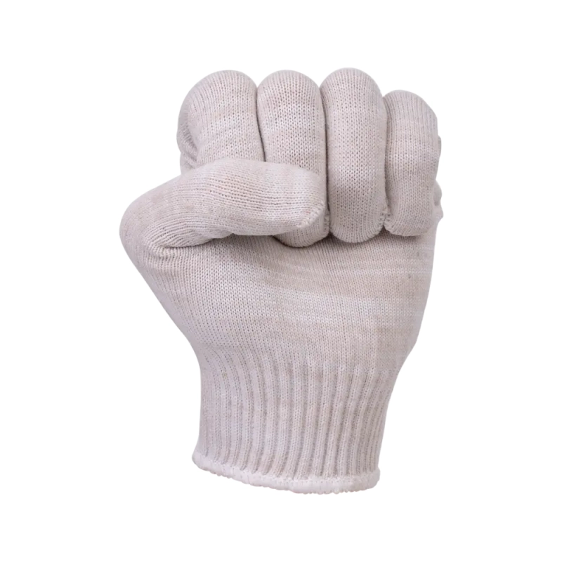 Перчатки х/б без ПВХ, 38гр, 13 класс, арт. 0113Р, белые