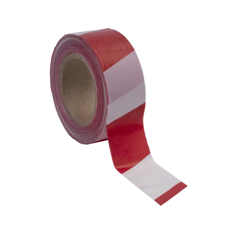 Лента для ограждения бело-красная 50 мм &times; 200 м