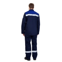 Костюм сварщика 2кл. защиты 100% ХБ с ОП(к+бр)(син+вас) р.56-58/182-188
