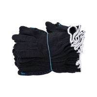 Перчатки х/б с ПВХ, 32гр, 10 класс, точка, черные