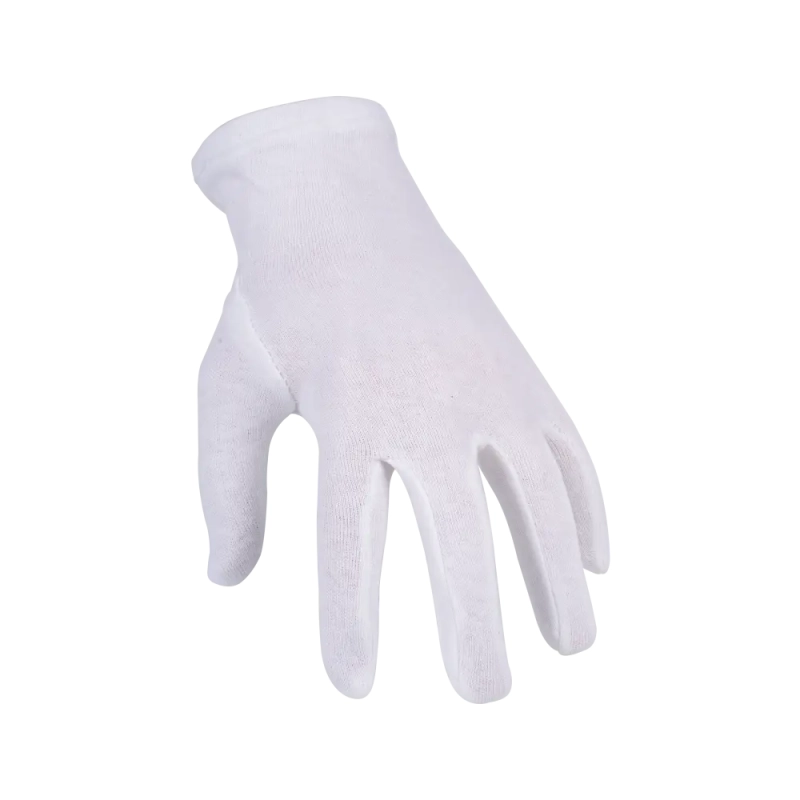 Перчатки х/б без ПВХ, 27гр, 15 класс,  (Атом), белые