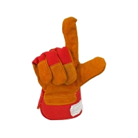 Перчатки спилковые комбинированные утеплённые