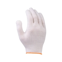Перчатки х/б с ПВХ, 44гр, 13 класс, точка, белые