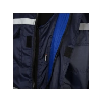 Костюм рабочий Автотехник, куртка+полукомбинезон, темно-синий+василек  56-58/170-176