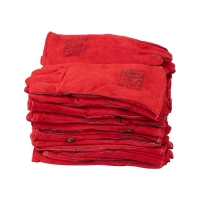 Краги спилковые сварщика пятипалые красные утепленные Трек-12, Fort 1013