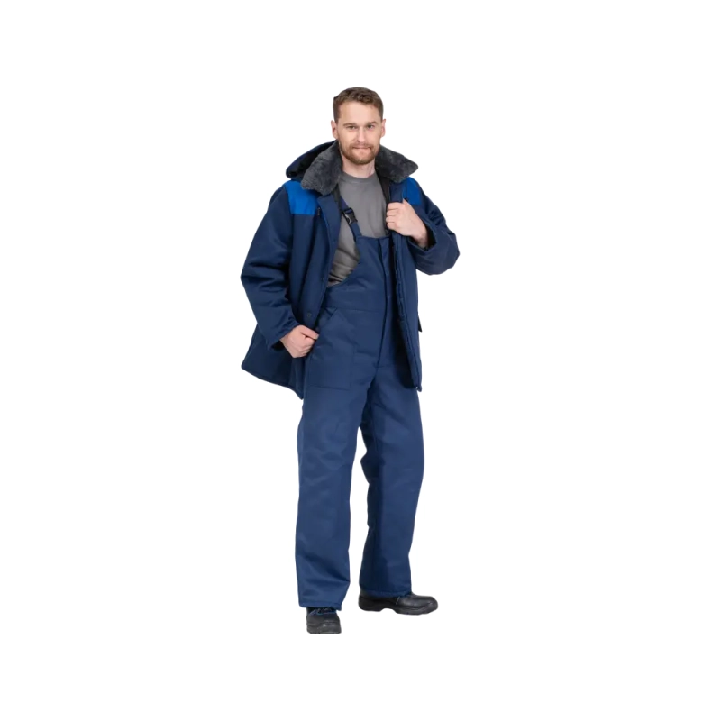 Костюм рабочий Универсал утеплённый с капюшоном, куртка+полукомбинезон р.44-46, 182-188