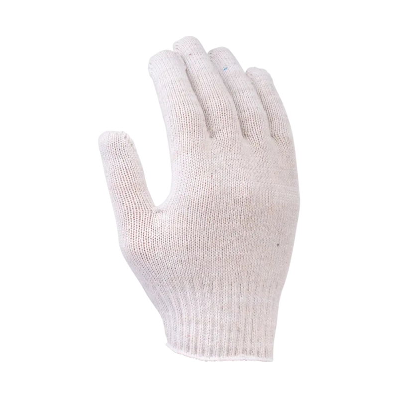 Перчатки х/б с ПВХ, 56гр, 7,5 класс, точка, белые