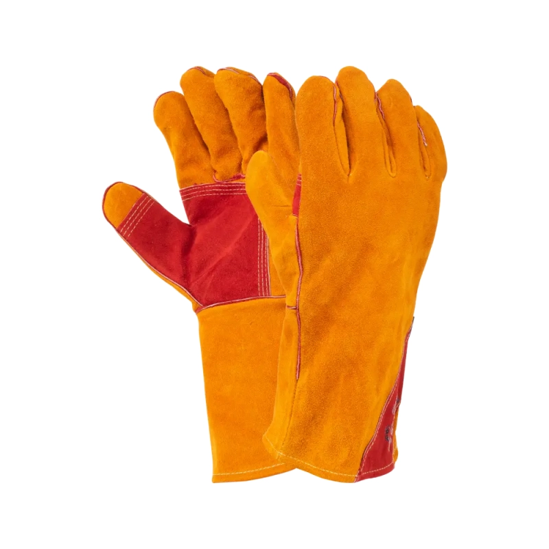 Краги спилковые сварщика пятипалые Siberia T12-11-RU Kevlar (р. 10.5)