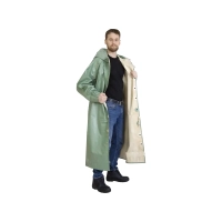 Плащ ОЗК влагозащитный из ткани бцк зеленый, с капюшоном, для мужчин и женщин