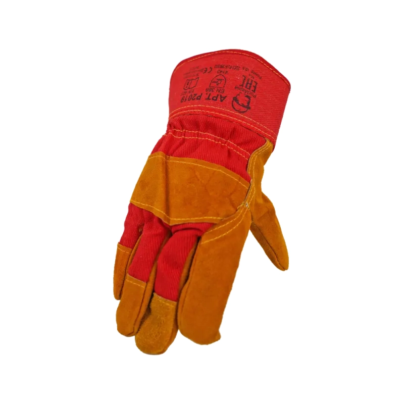 Перчатки спилковые комбинированные утеплённые