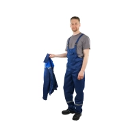 Костюм рабочий Техник, куртка+ полукомбинезон, синий+василек  рост158-164 р.60-62