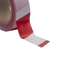 Лента для ограждения бело-красная 50 мм &times; 200 м