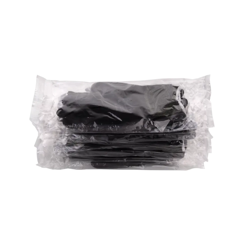 Перчатки нейлоновые с полиуретаном Manipula МикроПол (TPU-12), р.7 черные